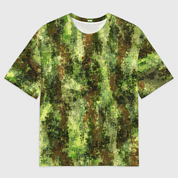 Футболка оверсайз мужская Пиксельный камуфляж Шерхан Лес, цвет: 3D-принт