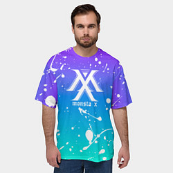 Футболка оверсайз мужская Monsta x, цвет: 3D-принт — фото 2