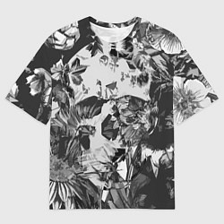 Футболка оверсайз мужская Смерть в цветах Коллекция Get inspired! F-b-s, цвет: 3D-принт