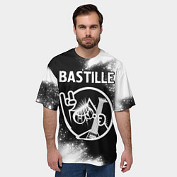 Футболка оверсайз мужская Bastille - КОТ - Краска, цвет: 3D-принт — фото 2