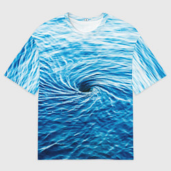 Мужская футболка оверсайз Водоворот Океан