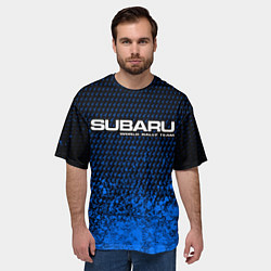 Футболка оверсайз мужская SUBARU RACING Арт, цвет: 3D-принт — фото 2