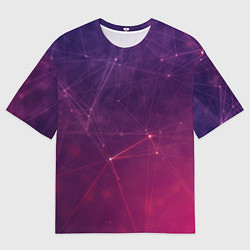 Футболка оверсайз мужская Абстрактные взаимосвязанные линии, цвет: 3D-принт