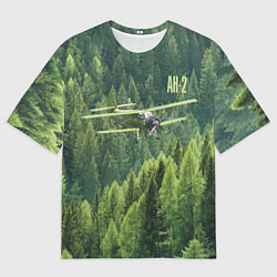 Мужская футболка оверсайз Военный самолет Ан-2