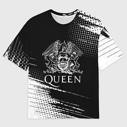 Футболка оверсайз мужская Queen герб квин, цвет: 3D-принт