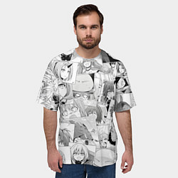 Футболка оверсайз мужская О моём происхождении в слизь pattern, цвет: 3D-принт — фото 2