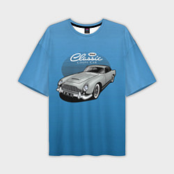 Мужская футболка оверсайз Blue retro car