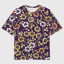 Мужская футболка оверсайз Цветущий куст