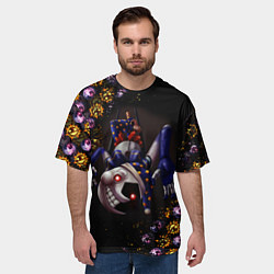 Футболка оверсайз мужская Five Nights at Freddys: Security Breach Луна патте, цвет: 3D-принт — фото 2