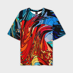 Мужская футболка оверсайз Abstract color pattern Fashion 2022