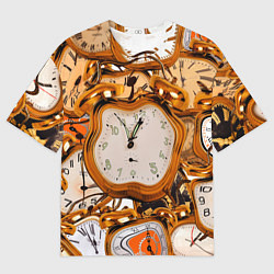 Мужская футболка оверсайз ПРЕЛОМЛЕНИЕ ЧАСОВ