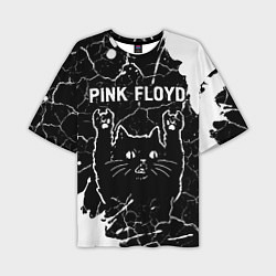 Мужская футболка оверсайз Pink Floyd Rock Cat