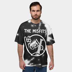 Футболка оверсайз мужская The Misfits КОТ Краска, цвет: 3D-принт — фото 2