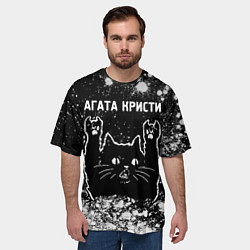 Футболка оверсайз мужская Агата Кристи Rock Cat FS, цвет: 3D-принт — фото 2