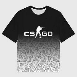Футболка оверсайз мужская Контр Страйк паттерн, цвет: 3D-принт