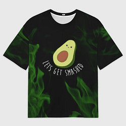 Мужская футболка оверсайз Авокадо зелёный огонь