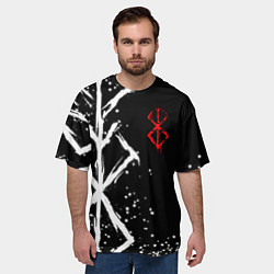 Футболка оверсайз мужская БЕРСЕРК - КЛЕЙМО ЖЕРТВЫ, цвет: 3D-принт — фото 2