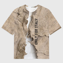 Футболка оверсайз мужская Только для Италии Мешковина Рваньё Only for Italy, цвет: 3D-принт
