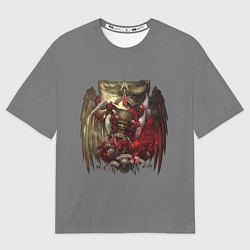 Футболка оверсайз мужская Blood Angels symbol, цвет: 3D-принт