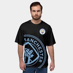 Футболка оверсайз мужская MANCHESTER CITY МАНЧЕСТЕР СИТИ, цвет: 3D-принт — фото 2