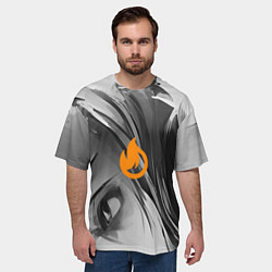 Футболка оверсайз мужская Click on fire, цвет: 3D-принт — фото 2
