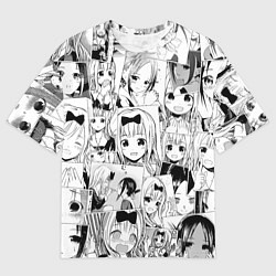 Футболка оверсайз мужская Госпожа Кагуя паттерн, цвет: 3D-принт