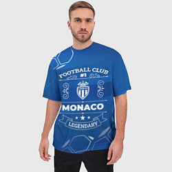 Футболка оверсайз мужская Monaco Football Club Number 1, цвет: 3D-принт — фото 2