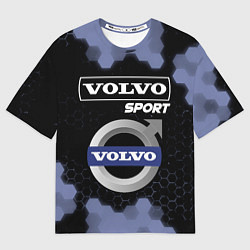 Футболка оверсайз мужская VOLVO Sport Соты, цвет: 3D-принт