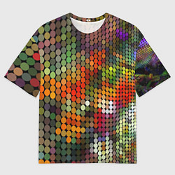 Футболка оверсайз мужская Диско шар, цвет: 3D-принт