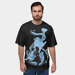 Футболка оверсайз мужская AYAKA GENSHIN IMPACT, цвет: 3D-принт — фото 2