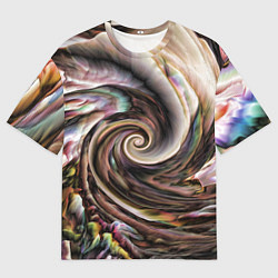 Мужская футболка оверсайз Картина-абстракция Ураган