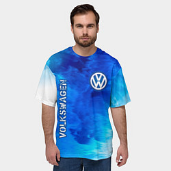 Футболка оверсайз мужская VOLKSWAGEN Volkswagen Пламя, цвет: 3D-принт — фото 2