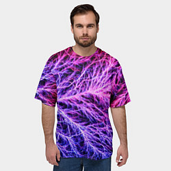 Футболка оверсайз мужская Авангардный неоновый паттерн Мода Avant-garde neon, цвет: 3D-принт — фото 2