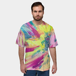 Футболка оверсайз мужская Parfum floral, цвет: 3D-принт — фото 2