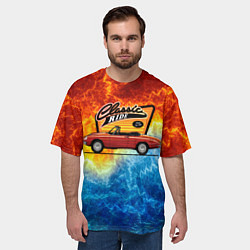 Футболка оверсайз мужская Classic ride, цвет: 3D-принт — фото 2