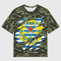 Футболка оверсайз мужская КАМУФЛЯЖ ВДВ РАЗРЫВ, цвет: 3D-принт