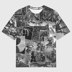 Футболка оверсайз мужская Тёмные души комикс, цвет: 3D-принт