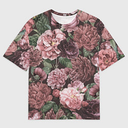 Футболка оверсайз мужская Цветы Полные Любви, цвет: 3D-принт