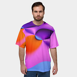 Футболка оверсайз мужская Абстрактная красочная композиция Лето Abstract col, цвет: 3D-принт — фото 2
