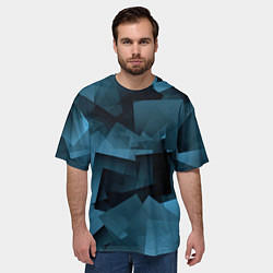 Футболка оверсайз мужская Абстрактная геометрическая композиция Abstract geo, цвет: 3D-принт — фото 2
