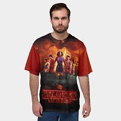 Футболка оверсайз мужская ОЧЕНЬ СТРАННЫЕ ДЕЛА STRANGER THINGS, цвет: 3D-принт — фото 2