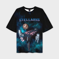 Мужская футболка оверсайз Stellaris космический корабль
