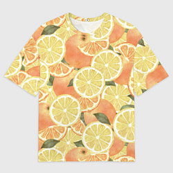 Мужская футболка оверсайз Летние Апельсины