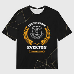 Мужская футболка оверсайз Лого Everton и надпись Legendary Football Club на
