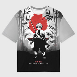 Футболка оверсайз мужская ЗЕНИЦУ КЛИНОК, РАССЕКАЮЩИЙ ДЕМОНОВ, цвет: 3D-принт