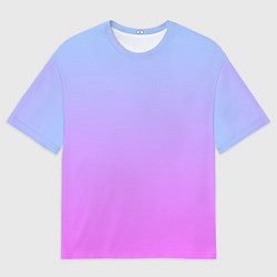Футболка оверсайз мужская Голубо-розовый градиент, цвет: 3D-принт