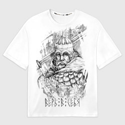 Футболка оверсайз мужская Верь в себя, живи по чести, цвет: 3D-принт