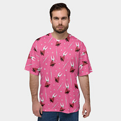 Футболка оверсайз мужская Хорнет, шёлк, игла Hollow Knight, цвет: 3D-принт — фото 2