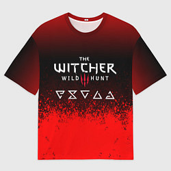 Футболка оверсайз мужская Witcher blood, цвет: 3D-принт