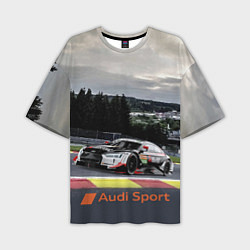 Футболка оверсайз мужская Audi Sport Racing team Ауди Спорт Гоночная команда, цвет: 3D-принт